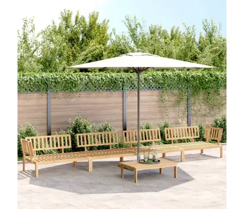 Sodo Sofos Komplektas Iš Palečių, 5 Dalių, Akacijos Masyvas