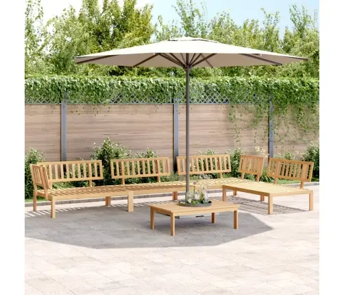 5-Daļīgs Dārza Palešu Dīvāns, Akācijas Masīvkoks Vidaxl