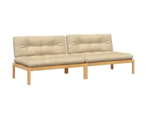 Vidējie Dārza Dīvāni, Ar Matračiem, 2 Gab., Akācijas Masīvkoks Vidaxl