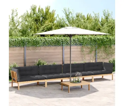 5-Daļīgs Dārza Palešu Mēbeļu Komplekts Ar Matračiem, Akācija Vidaxl