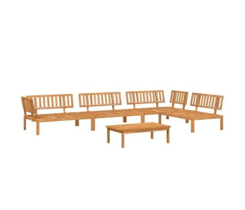 5-Daļīgs Dārza Palešu Dīvāns, Akācijas Masīvkoks Vidaxl