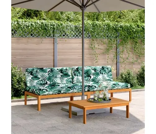 Vidējie Dārza Dīvāni, Ar Matračiem, 2 Gab., Akācijas Masīvkoks Vidaxl