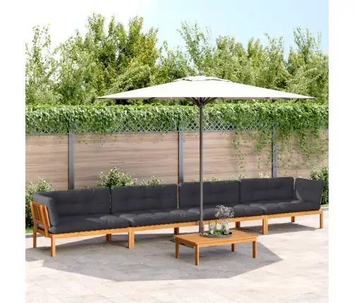 5-Daļīgs Dārza Palešu Mēbeļu Komplekts Ar Matračiem, Akācija Vidaxl 5-Daļīgs Dārza Palešu Mēbeļu Komplekts Ar Matračiem, Akācija Vidaxl