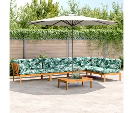 5-Osaline Kaubaalustest Diivanikomplekt Patjadega, Akaatsiapuit