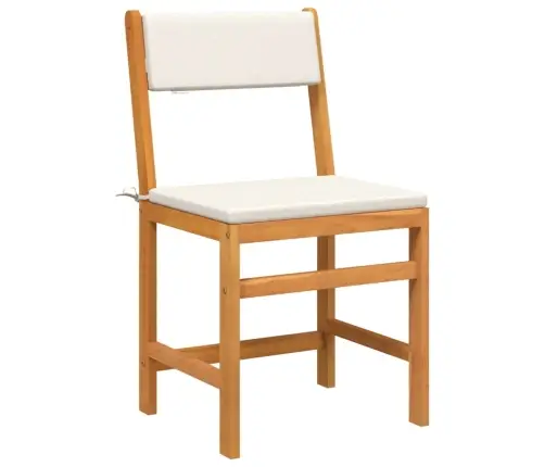 3-Daļīgs Balkona Komplekts Ar Matračiem, Akācijas Masīvkoks Vidaxl