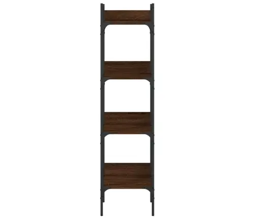 Raamaturiiul 4-Korruseline, Pruun Tamm, 35X30X138,5 Cm