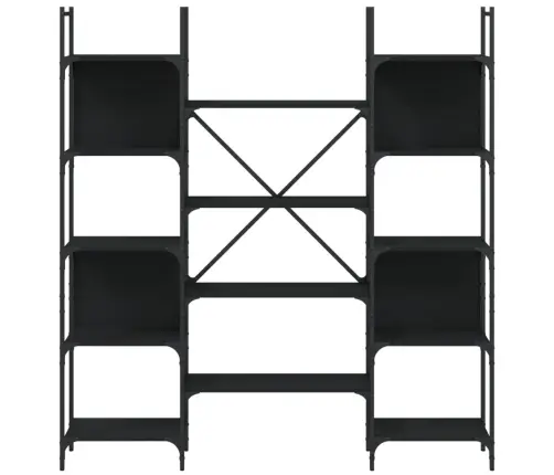 Raamaturiiul, Must, 155,5 X 24 X 166,5 cm Tehispuit