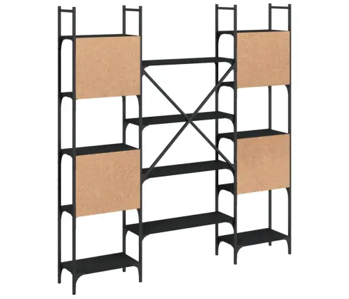 Raamaturiiul, Must, 155,5 X 24 X 166,5 cm Tehispuit