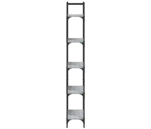 Grāmatu Plaukts, 5 Līmeņi, Pelēks, 60,5X24X166,5 Cm, Koks Vidaxl