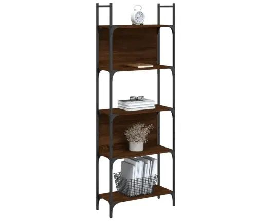 Grāmatu Plaukts, 5 Līmeņi, Brūns, 60,5X24X166,5 Cm, Koks Vidaxl