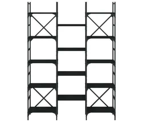 Raamaturiiul, Must, 127,5 X 28,5 X 172,5 cm Tehispuit