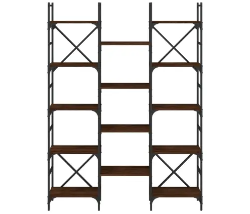 Knygų Lentyna, Ruda Ąžuolo, 127,5X28,5X172,5cm Mediena