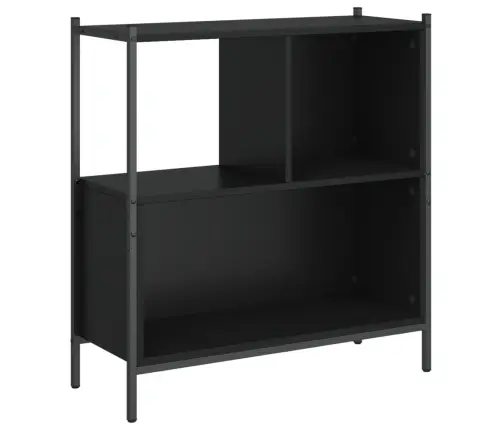 Grāmatplaukts, Melns, 72X28X77,5 Cm, Inženierijas Koks Vidaxl