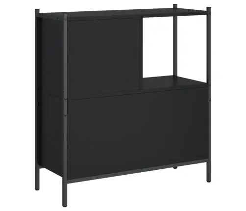 Grāmatplaukts, Melns, 72X28X77,5 Cm, Inženierijas Koks Vidaxl