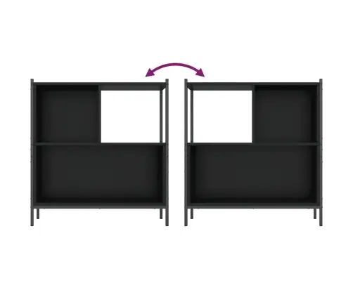 Grāmatplaukts, Melns, 72X28X77,5 Cm, Inženierijas Koks Vidaxl