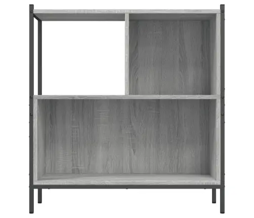 Grāmatplaukts, Pelēka Koka, 72X28X77,5 Cm, Inženierijas Koks Vidaxl