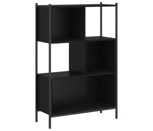 Raamatualus Must, 72 X 28 X 109 cm Tehispuit