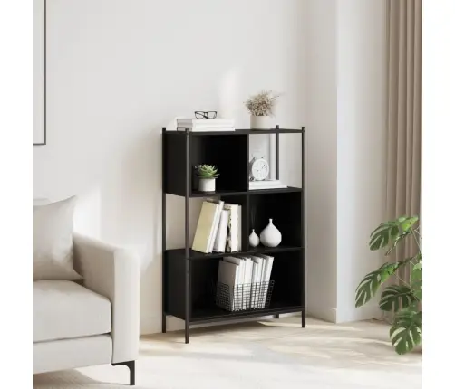 Raamatualus Must, 72 X 28 X 109 cm Tehispuit