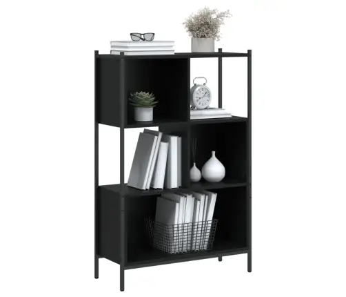 Raamatualus Must, 72 X 28 X 109 cm Tehispuit