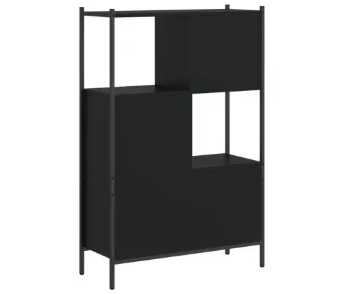 Raamatualus Must, 72 X 28 X 109 cm Tehispuit