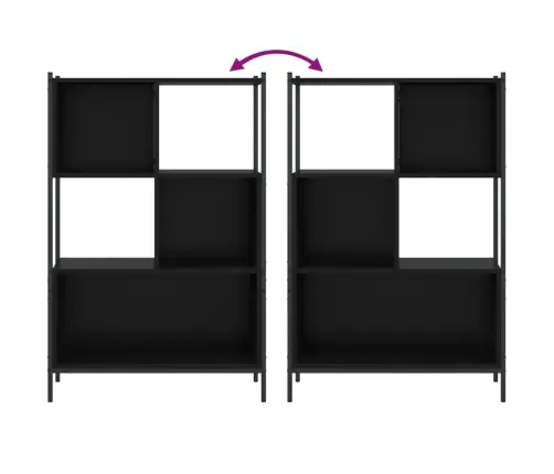 Raamatualus Must, 72 X 28 X 109 cm Tehispuit