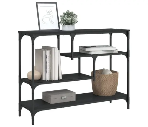 Konsoollaud, Must, 100 X 30 X 75 cm Tehispuit