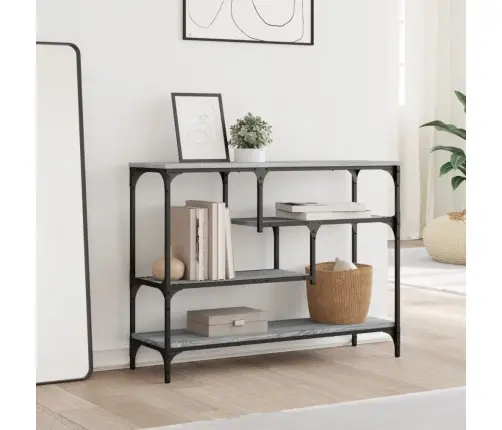 Konsolinis Staliukas, Pilkas Ąžuolo, 100X30X75cm Mediena