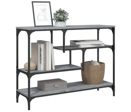 Konsolinis Staliukas, Pilkas Ąžuolo, 100X30X75cm Mediena