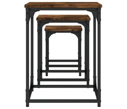 Kafijas Galdiņi, 3 Gab., Sabīdāmi, Brūni, Inženierijas Koks Vidaxl