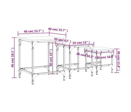 Sustumiami Kavos Staliukai, 3Vnt., Juodi, Apdirbta Mediena