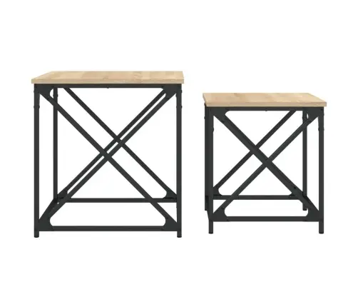 Üksteise Alla Mahtuvad Kohvilauad 3 Tk, Sonoma Tamm, Tehispuit