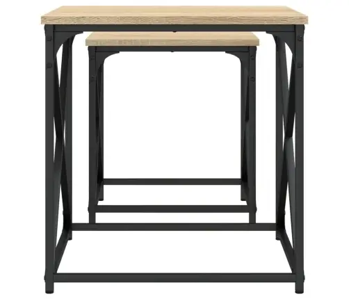 Üksteise Alla Mahtuvad Kohvilauad 3 Tk, Sonoma Tamm, Tehispuit