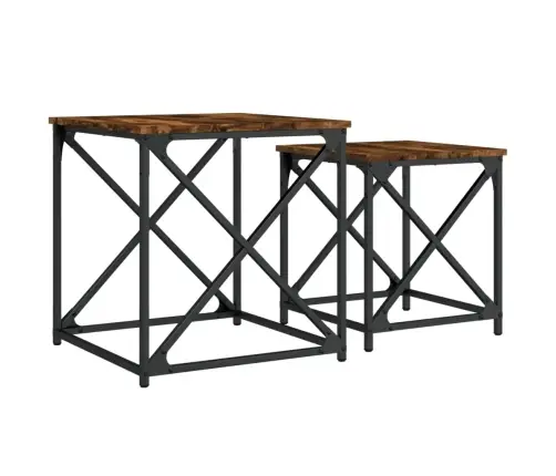 Kafijas Galdiņi, 2 Gab., Sabīdāmi, Ozola, Inženierijas Koks Vidaxl