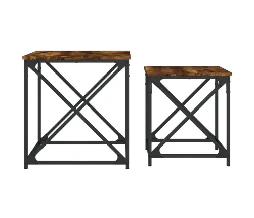 Kafijas Galdiņi, 2 Gab., Sabīdāmi, Ozola, Inženierijas Koks Vidaxl