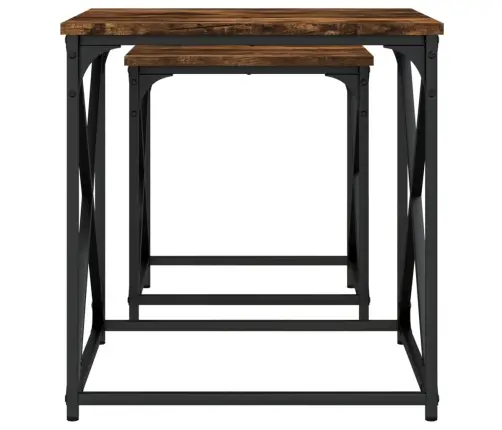 Kafijas Galdiņi, 2 Gab., Sabīdāmi, Ozola, Inženierijas Koks Vidaxl