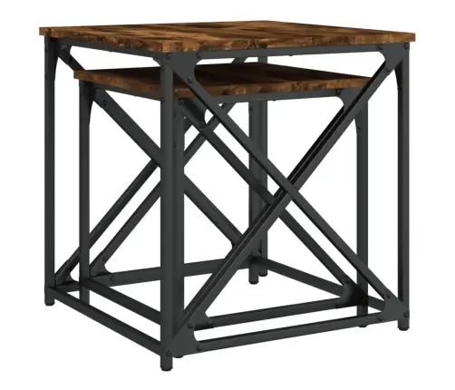 Kafijas Galdiņi, 2 Gab., Sabīdāmi, Ozola, Inženierijas Koks Vidaxl