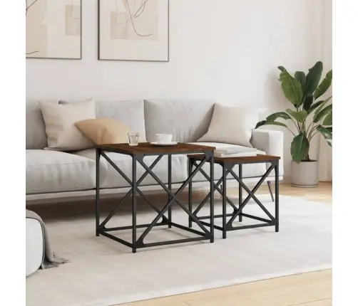 Sustumiami Kavos Staliukai, 2Vnt., Rudi Ąžuolo, Mediena