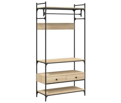 Skapis Ar Atvilktnēm, Ozolkoka Krāsa, 89X39X184,5 Cm Vidaxl