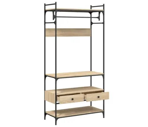 Skapis Ar Atvilktnēm, Ozolkoka Krāsa, 89X39X184,5 Cm Vidaxl