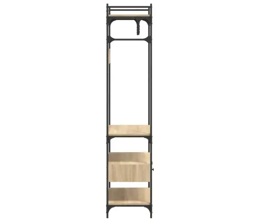 Skapis Ar Atvilktnēm, Ozolkoka Krāsa, 89X39X184,5 Cm Vidaxl