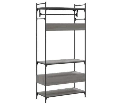 Skapis Ar Atvilktnēm, Pelēka Ozolkoka Krāsa, 89X39X184,5 Cm Vidaxl