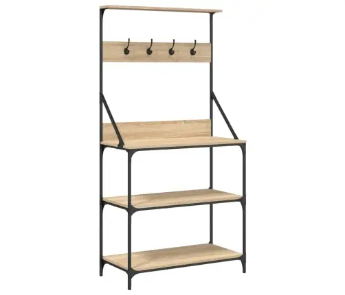 Virtuves Plaukts, 4 Līmeņi, Koka Krāsa,  Inženierijas Koks Vidaxl