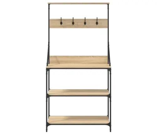 Virtuves Plaukts, 4 Līmeņi, Koka Krāsa,  Inženierijas Koks Vidaxl