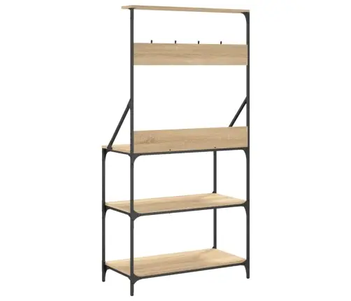 Virtuves Plaukts, 4 Līmeņi, Koka Krāsa,  Inženierijas Koks Vidaxl