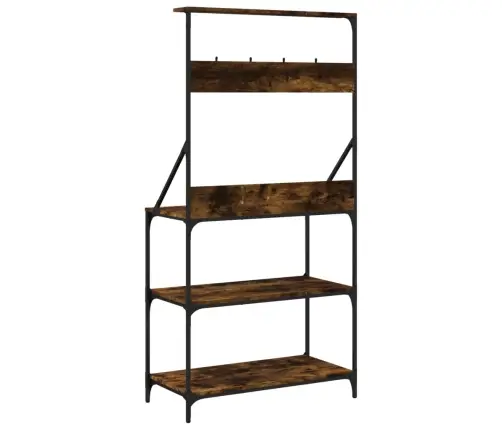 4-Korruseline Köögiriiul Konksudega, Suitsutamm, Tehispuit