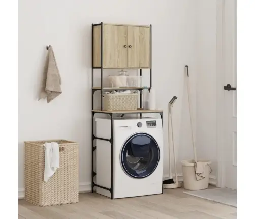 Veļasmašīnas Skapītis, 68X48,5X194 Cm, Ozolkoka Krāsa Vidaxl