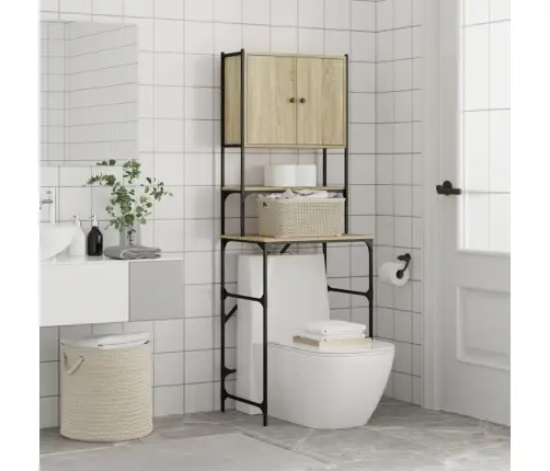 Veļasmašīnas Skapītis, 68X48,5X194 Cm, Ozolkoka Krāsa Vidaxl