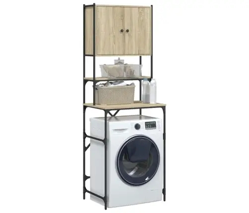 Veļasmašīnas Skapītis, 68X48,5X194 Cm, Ozolkoka Krāsa Vidaxl