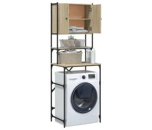 Veļasmašīnas Skapītis, 68X48,5X194 Cm, Ozolkoka Krāsa Vidaxl