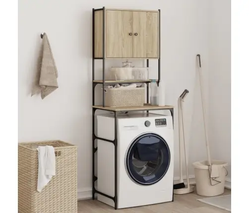 Veļasmašīnas Skapītis, 68X48,5X194 Cm, Ozolkoka Krāsa Vidaxl